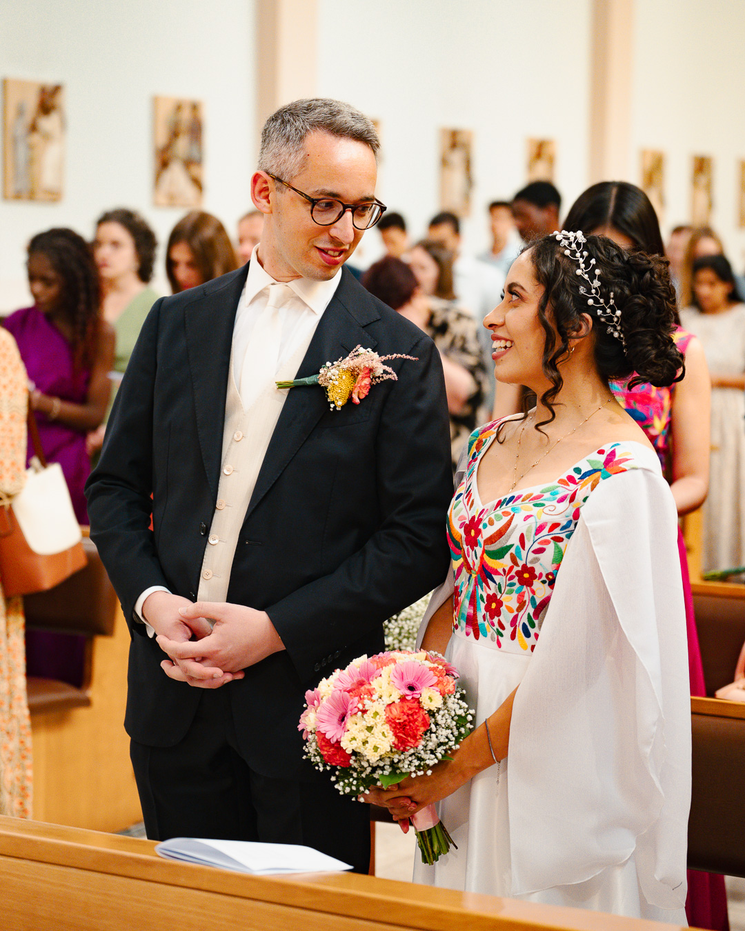 Ceremony exit with confetti