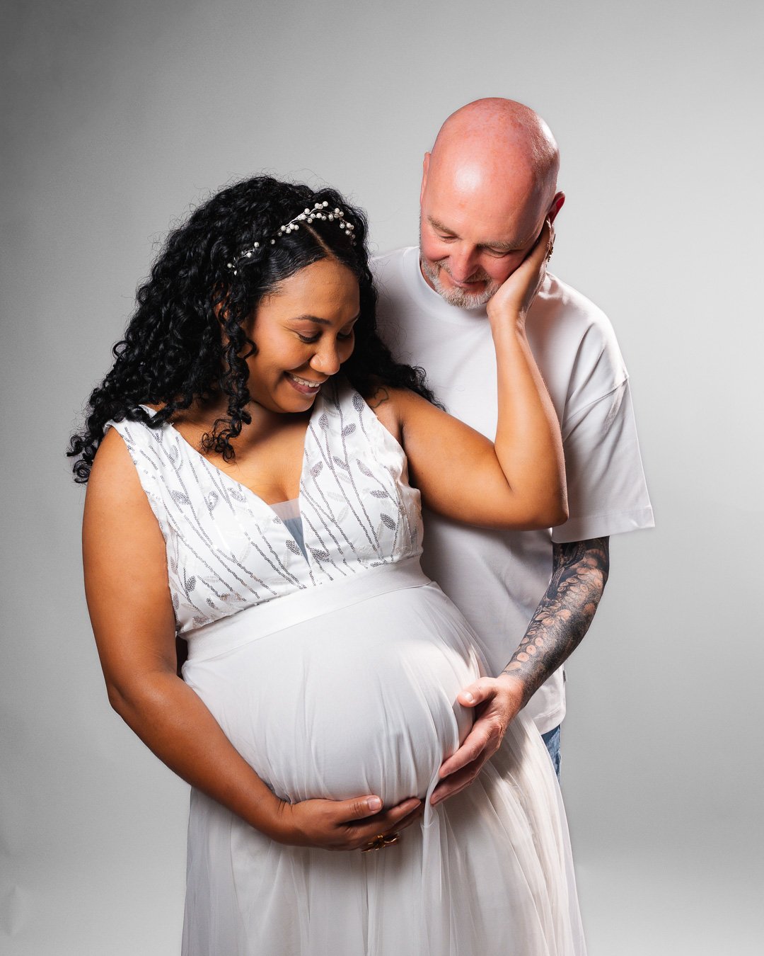 Maternity portrait, studio