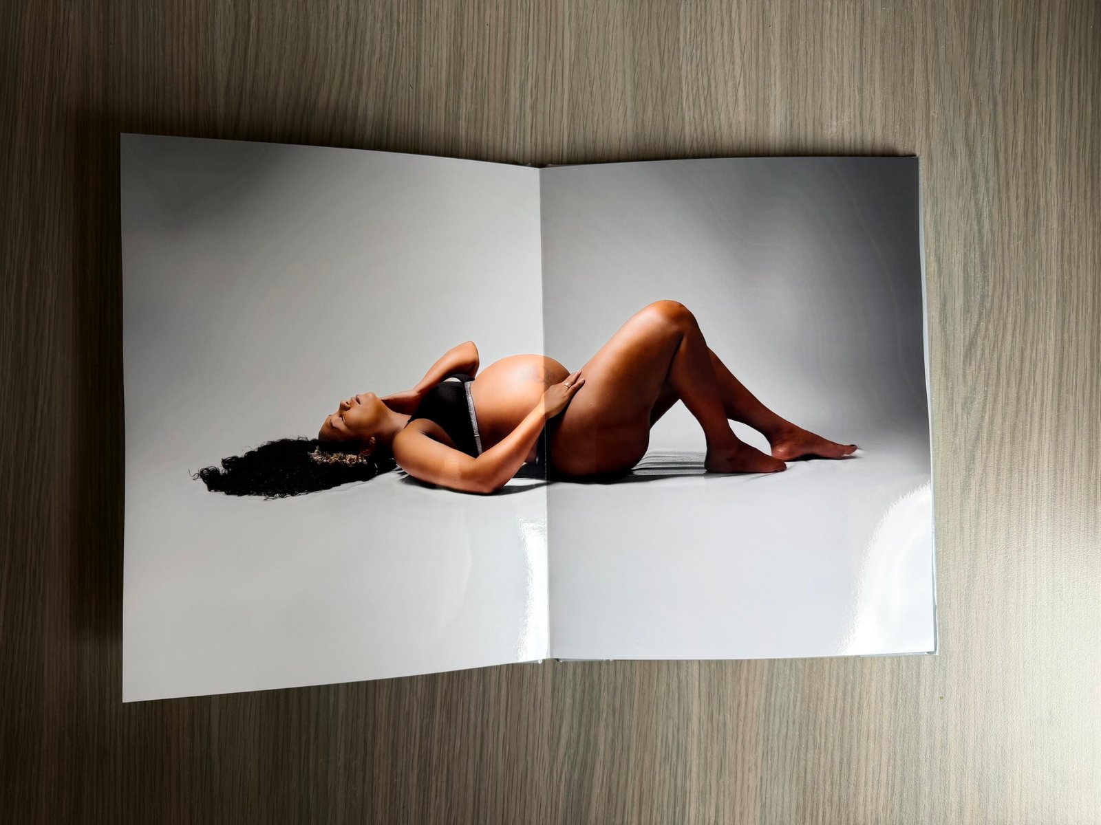 Photo book on a shelf, keepsake of the first year