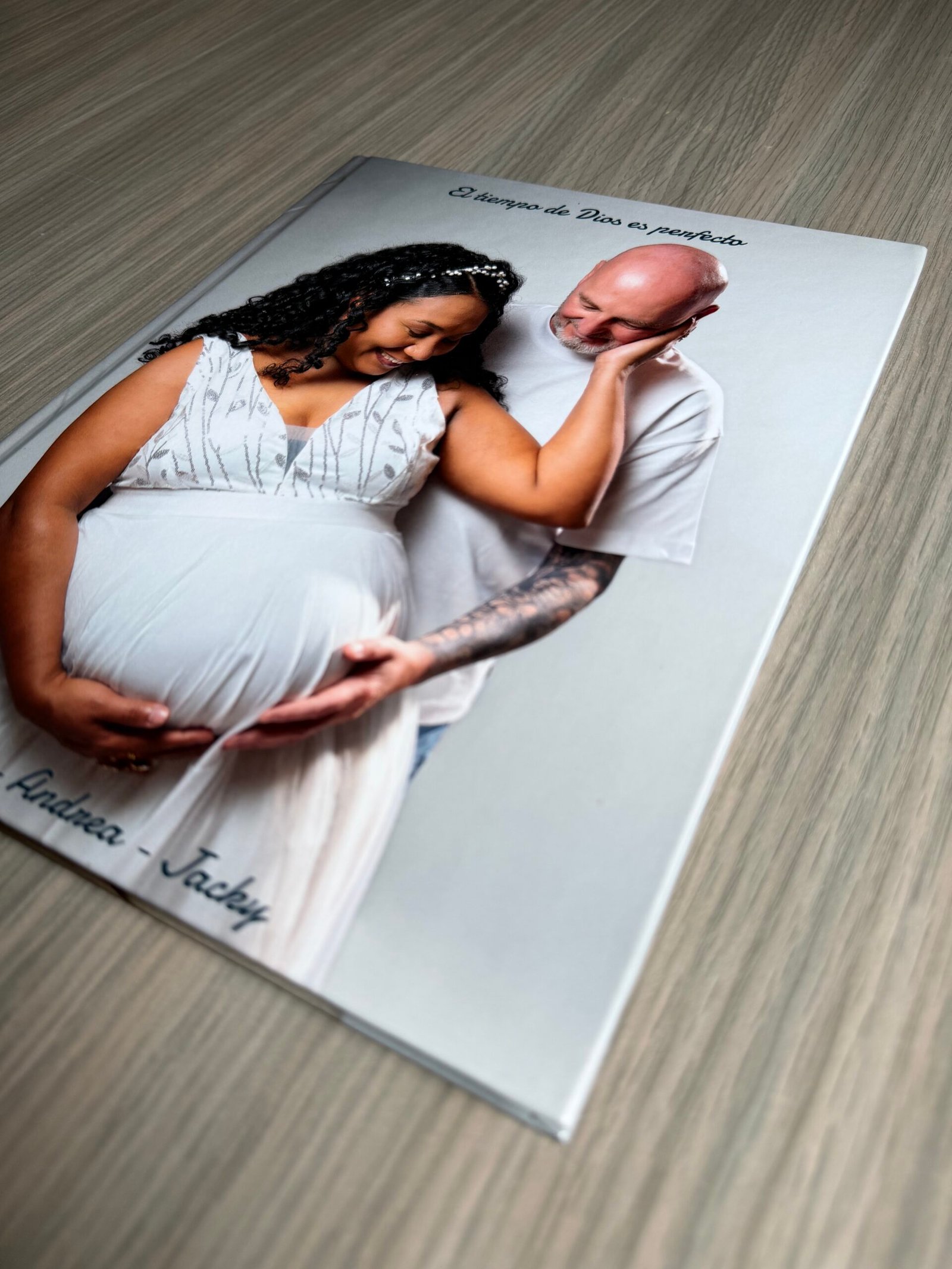 Printed newborn photo book, hardcover cover