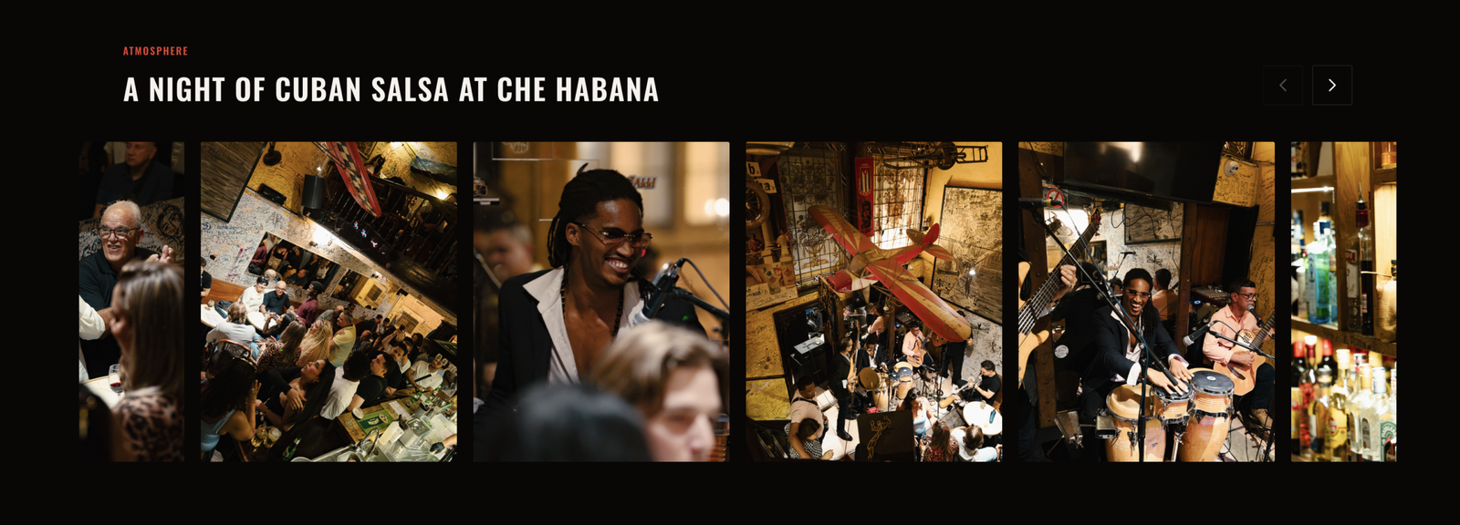 Site web du Che Habana Café : bar de salsa cubaine à Bruxelles