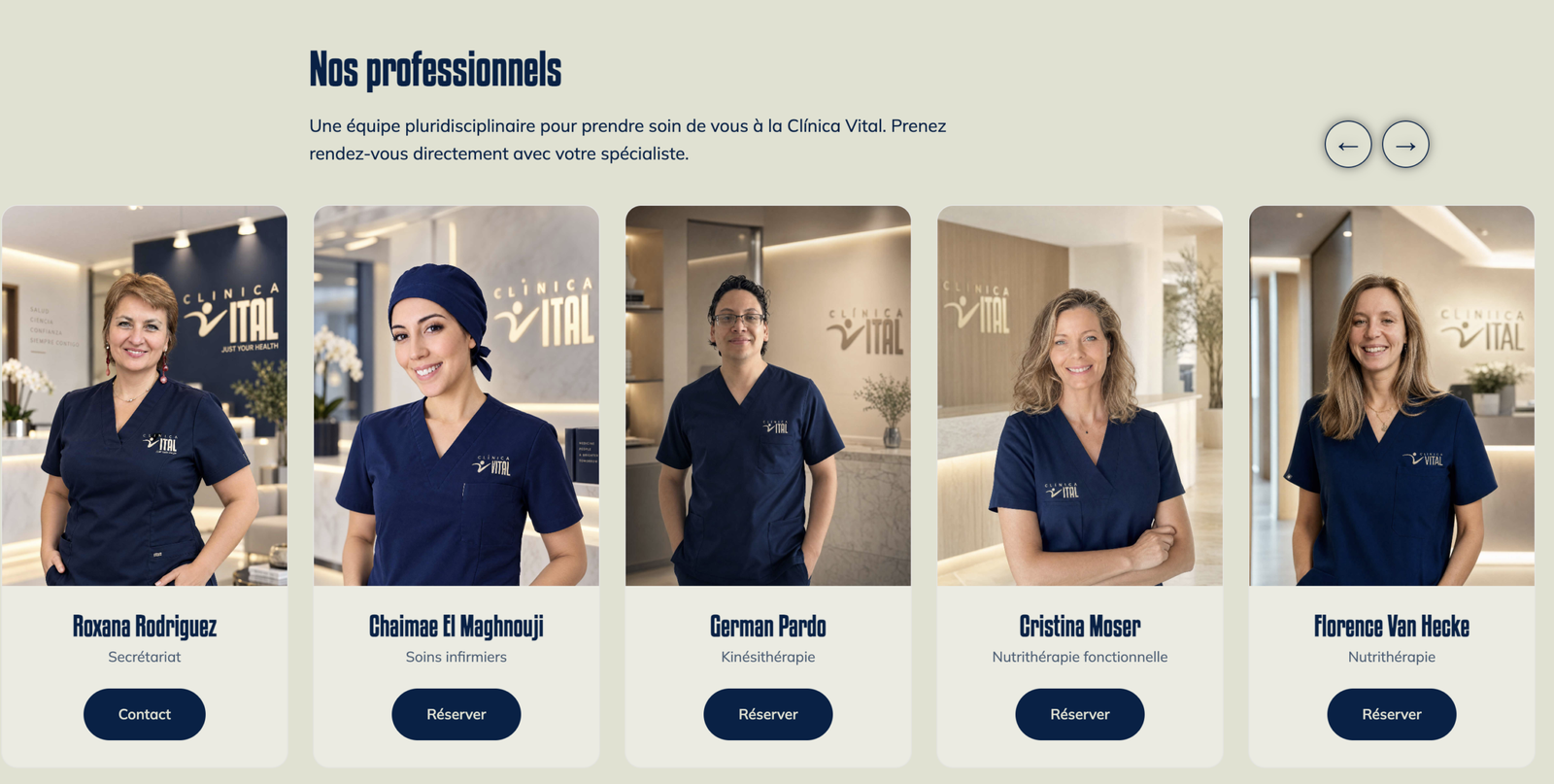 Site web de Clínica Vital : clinique de médecine intégrative à Bruxelles
